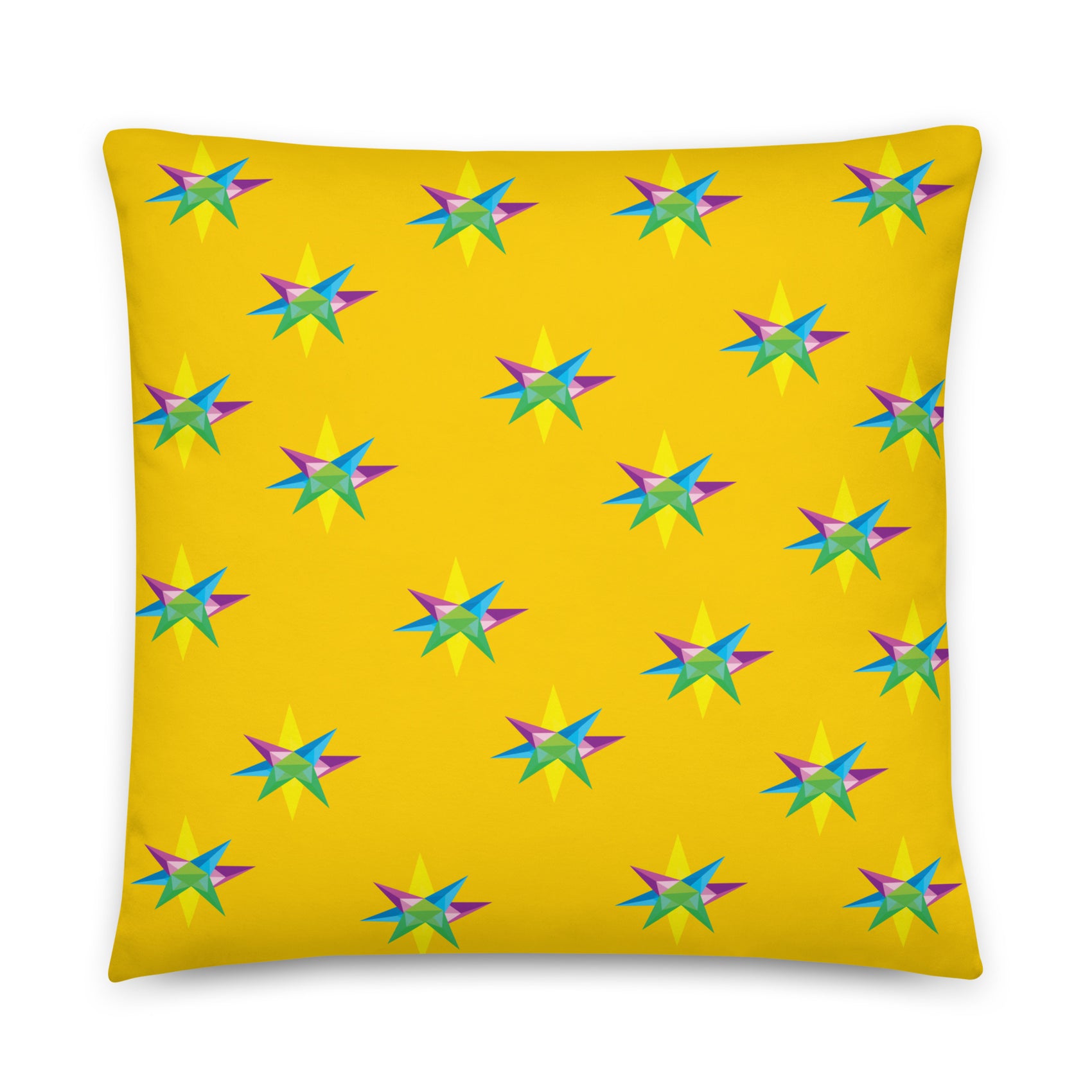 Star Yellow Couch Pillowcase