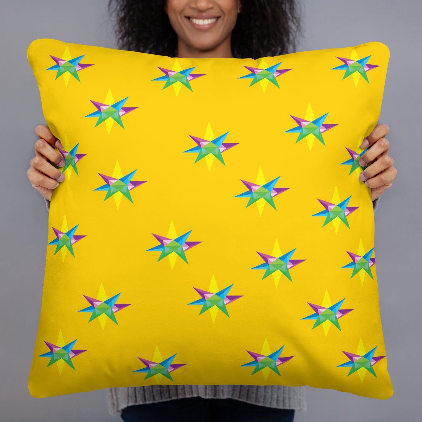 Star Yellow Couch Pillowcase