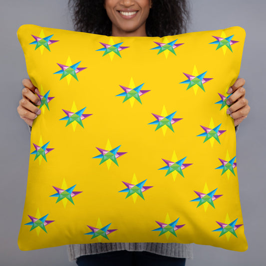 Star Yellow Couch Pillowcase