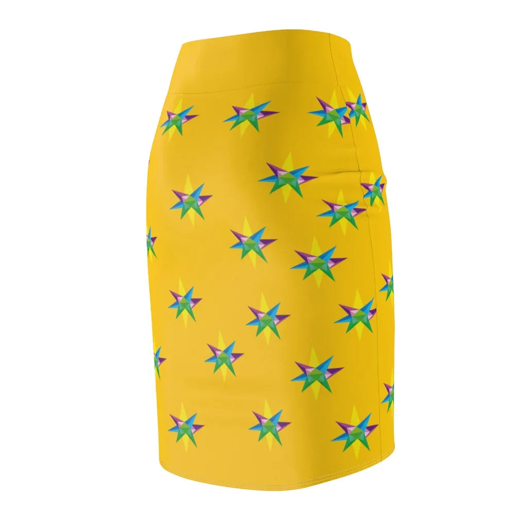 Multi Star Women Pencil Skirt