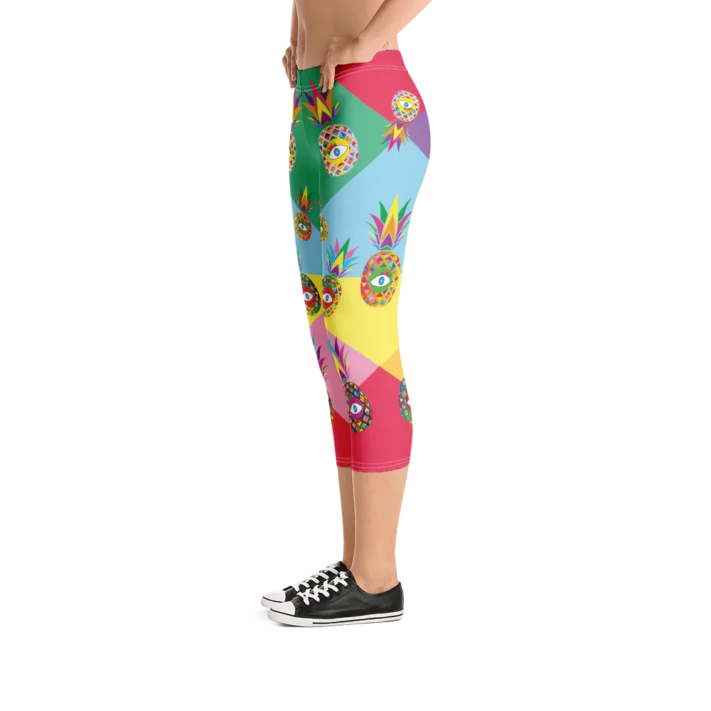 Pineapple Capri Leggings
