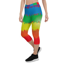 Load image into Gallery viewer, Rainbow Splash / Capri Leggings
