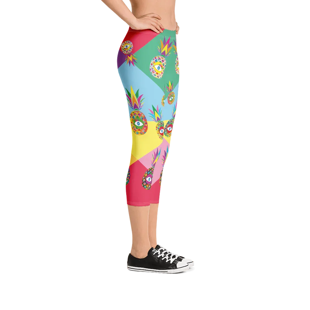Pineapple Capri Leggings
