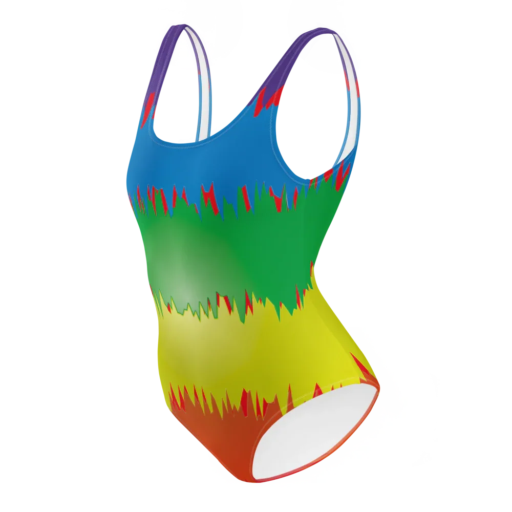 Rainbow Splash Women Swimsuit