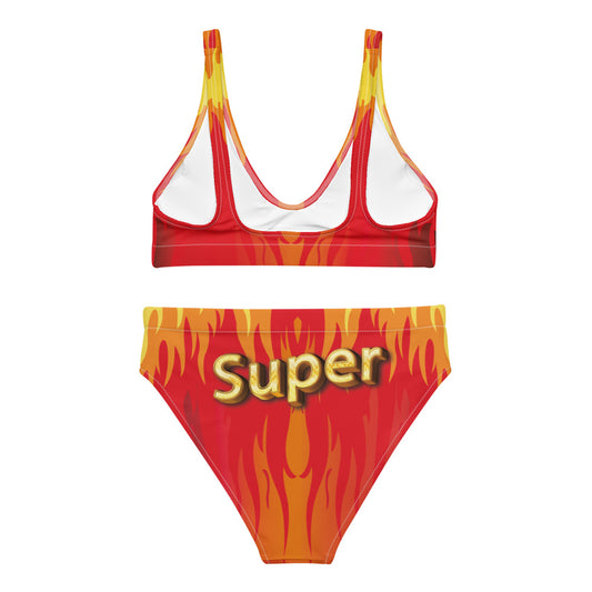 Super Women Recycled high-waisted bikini