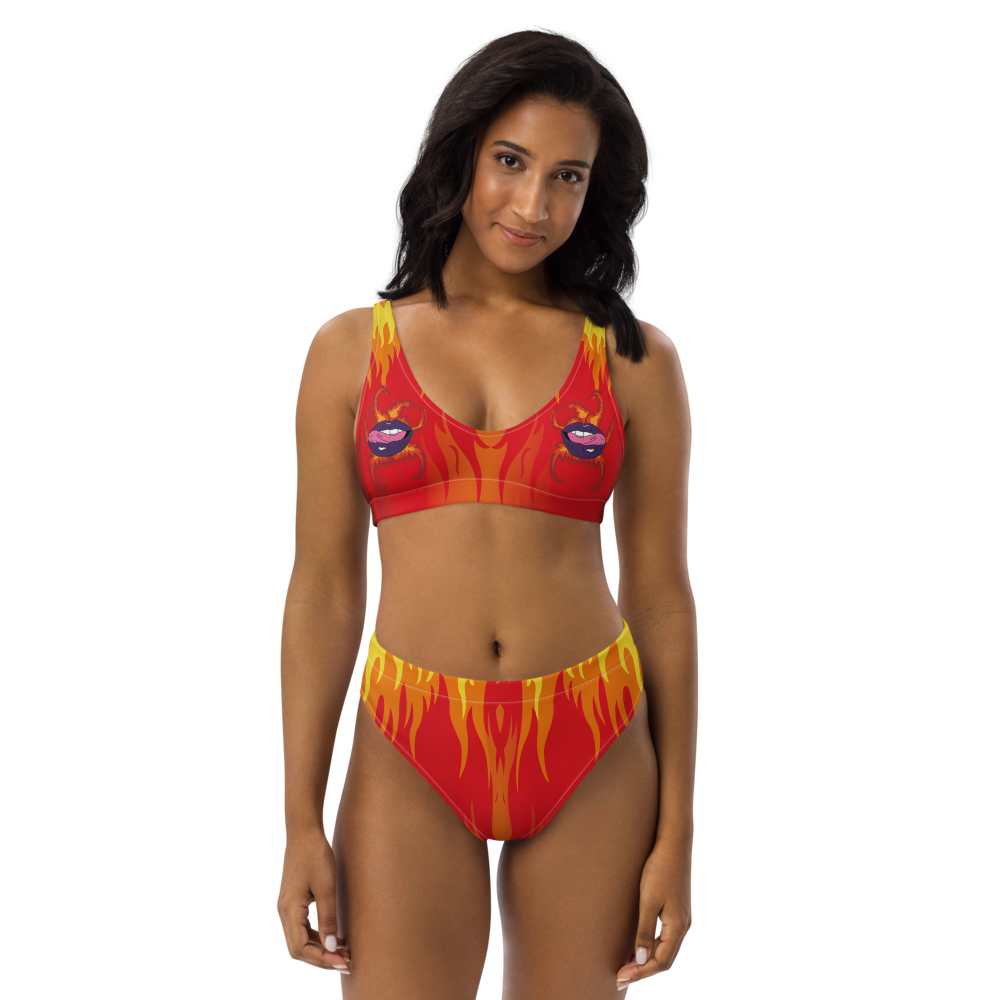 Super Women Recycled high-waisted bikini