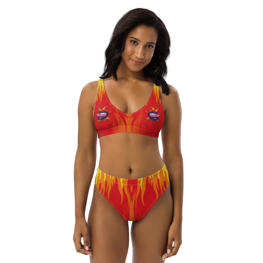 Super Women Recycled high-waisted bikini