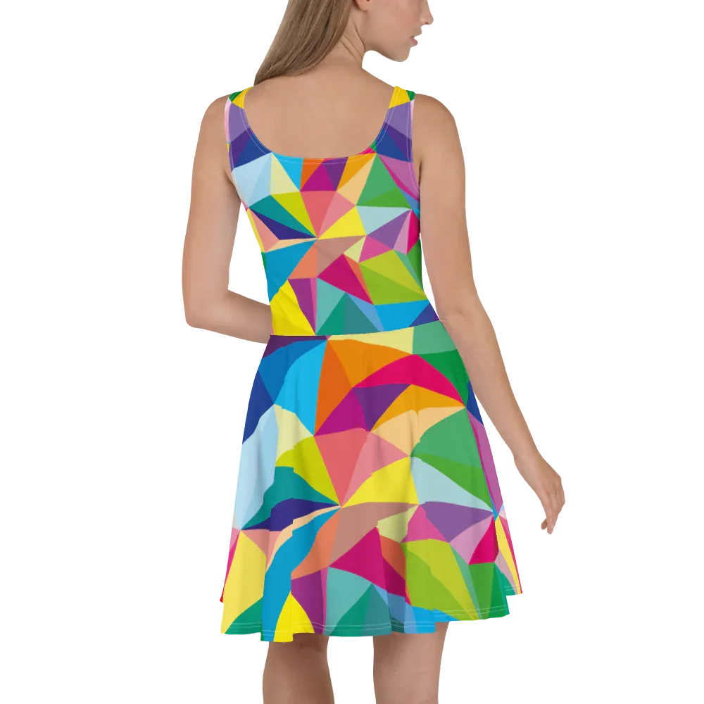 Mosaic Colors Women Skater Dress