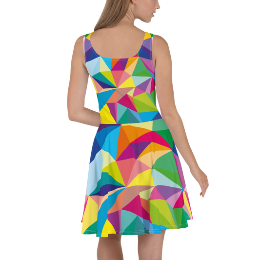 Mosaic Colors Women Skater Dress