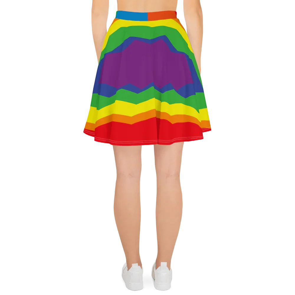 Rainbow Love Skater Skirt