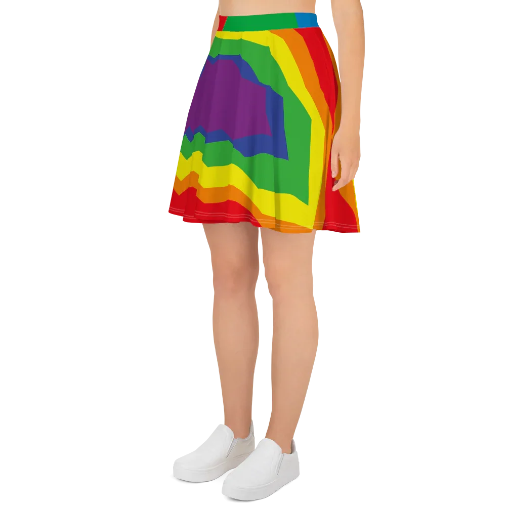 Rainbow Love Skater Skirt