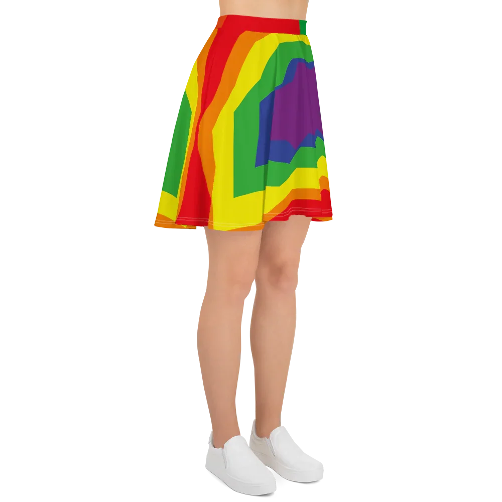 Rainbow Love Skater Skirt