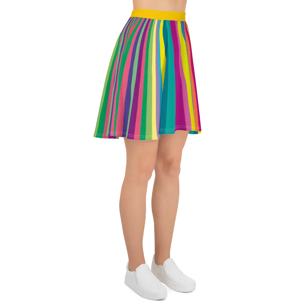 Multi Star Women Skater Skirt