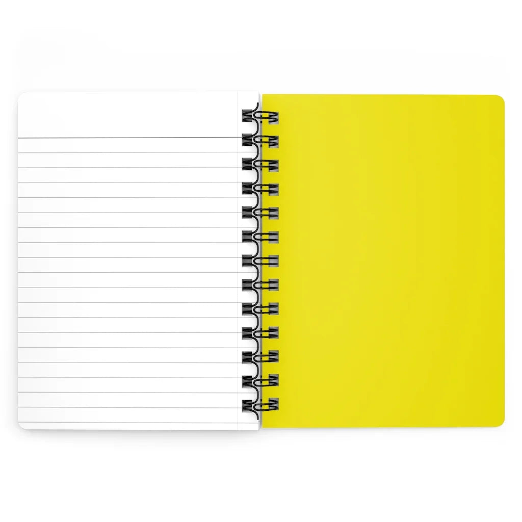 Happy Life Yellow Spiral Bound Journal