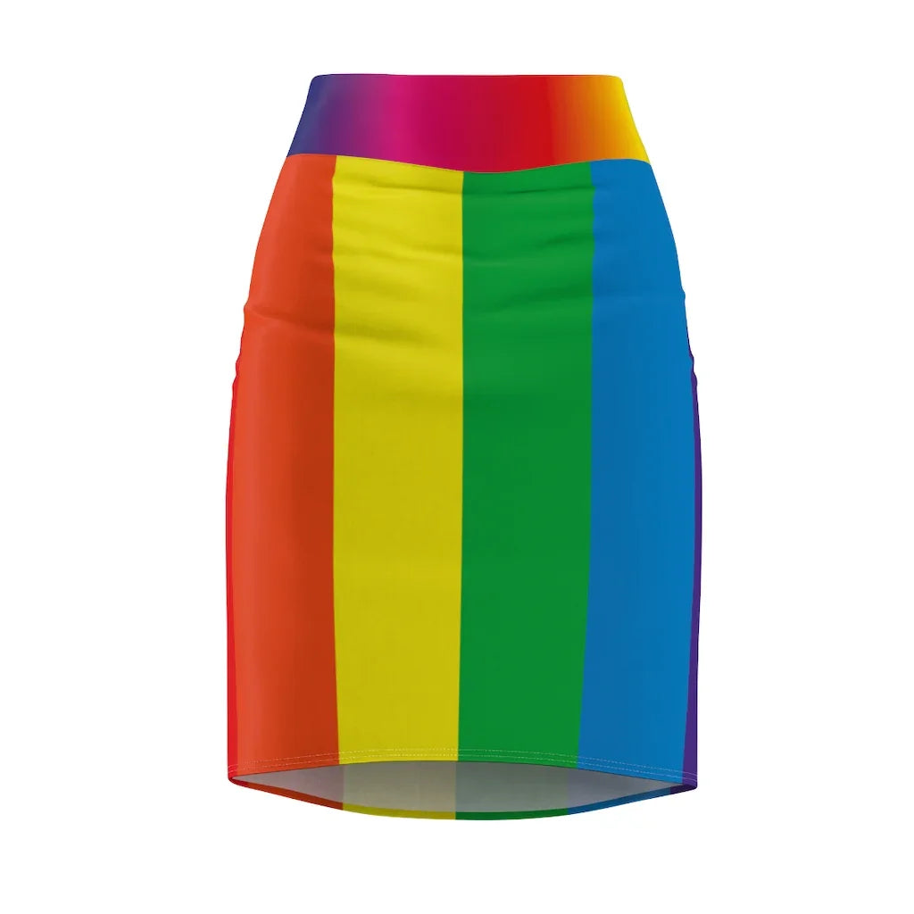 Rainbow Love Women Pencil Skirt