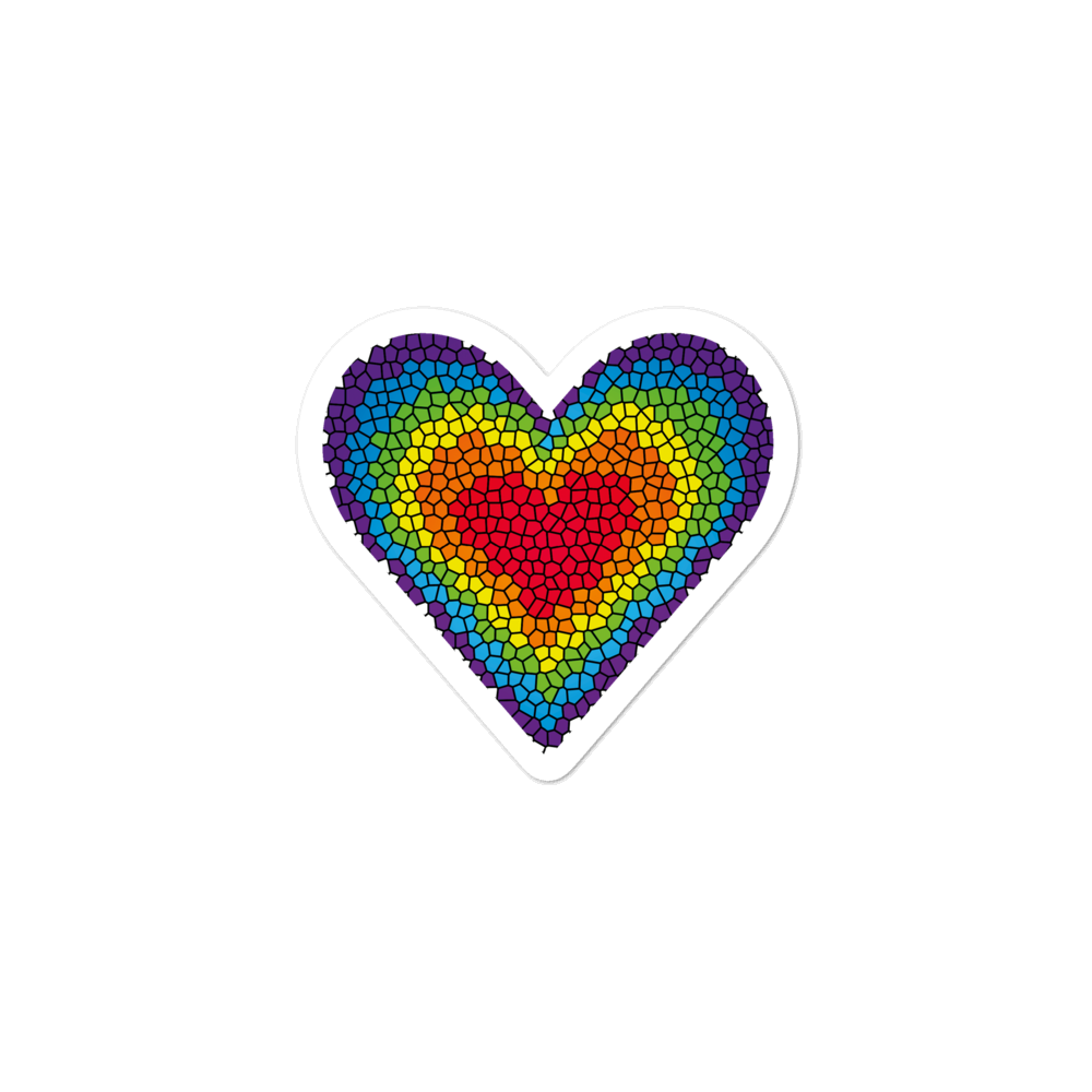 Rainbow Love / Bubble-free stickers