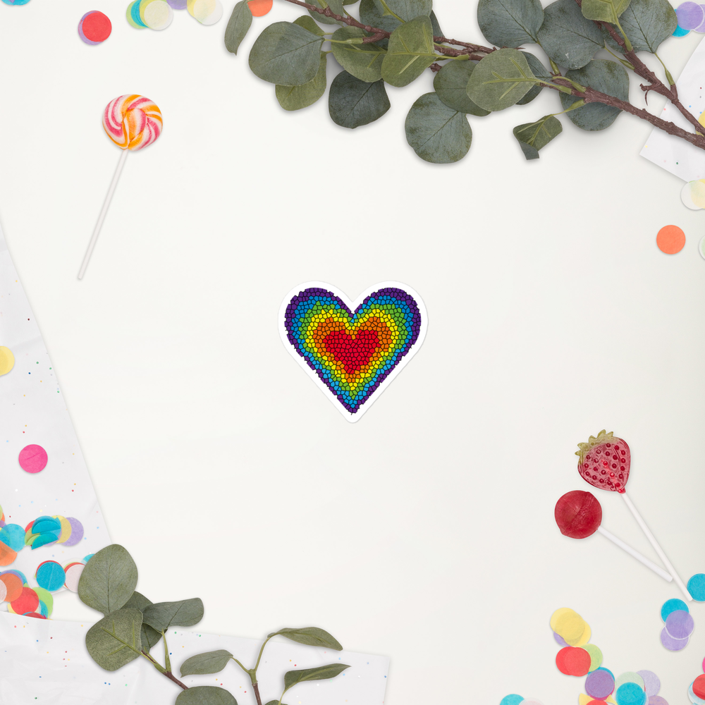 Rainbow Love Bubble-free stickers