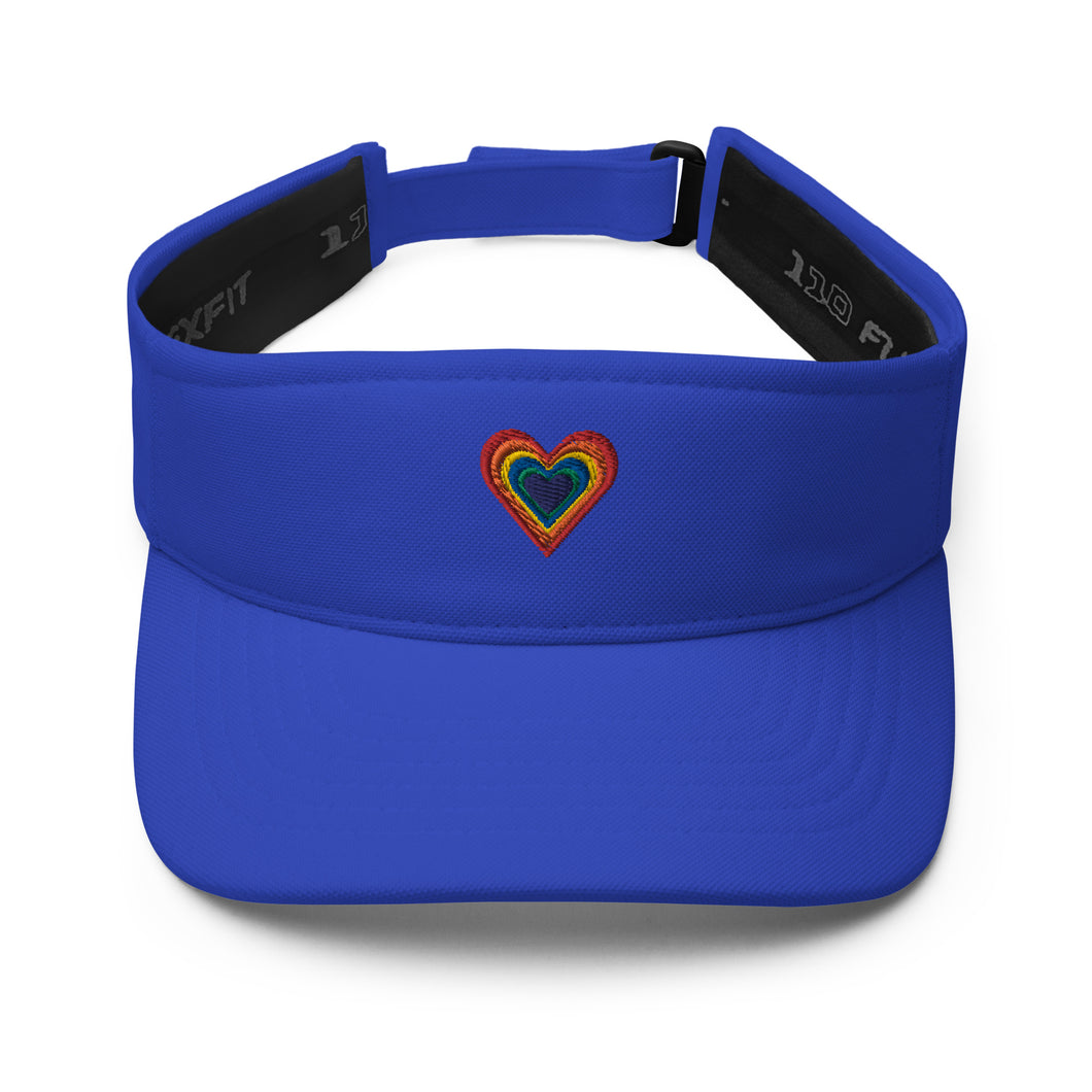 Rainbow Heart / Visor Hat