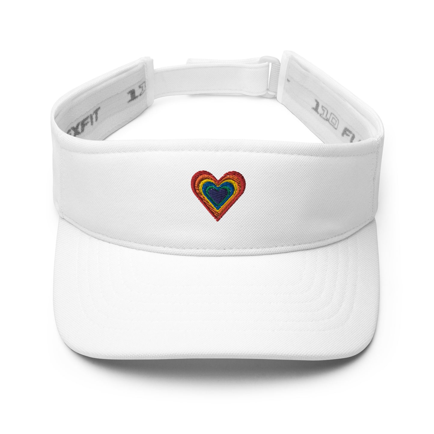 Rainbow Heart  Visor Hat