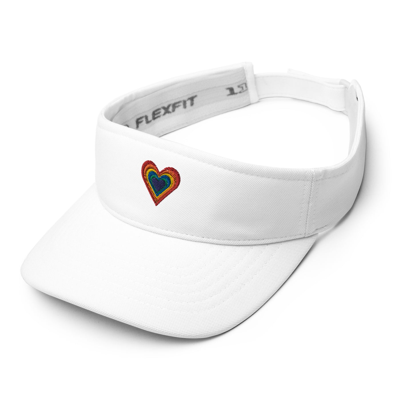 Rainbow Heart  Visor Hat