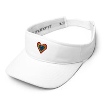 Load image into Gallery viewer, Rainbow Heart / Visor Hat

